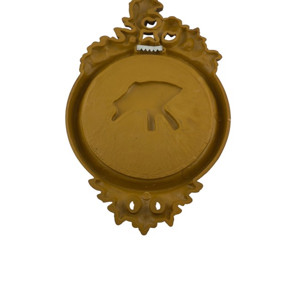 Vintage Syroco 7490 B C Gold Floral Wall Plaques Pair Maximalist Regency 70s USA - Picture 5 of 9